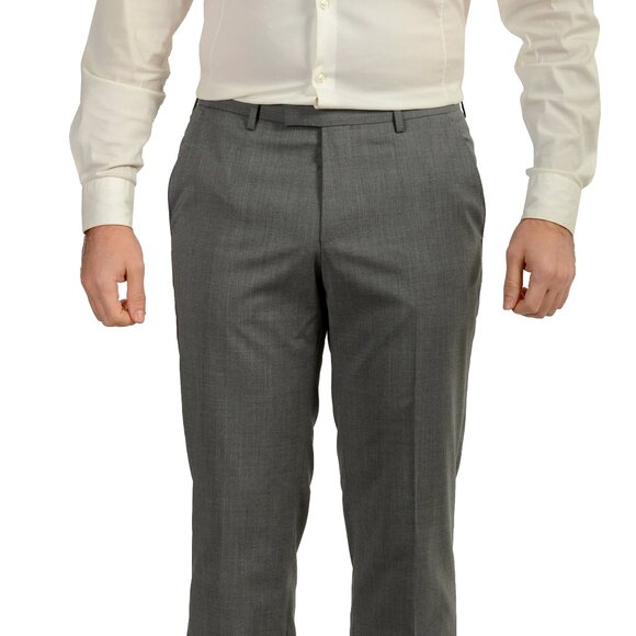 Hugo Boss Men's "Johnstons5/Lenon1" 100% Wool Flat Front Pants US 32R IT 48 - Picture 1 of 3